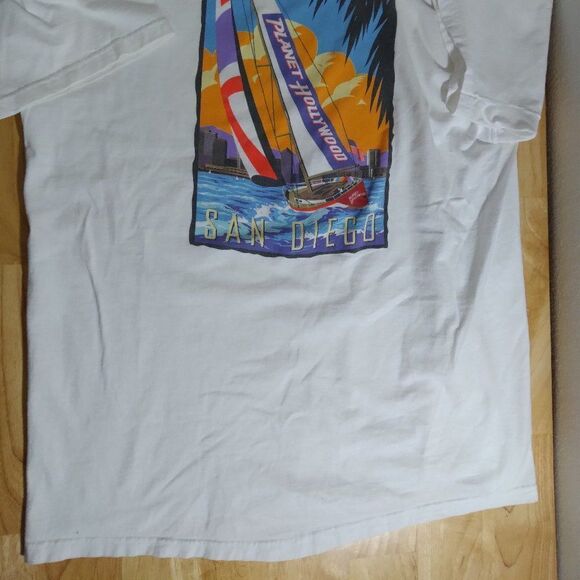 Vintage Planet Hollywood San Diego Windsurfing T-Shirt - Picture 7 of 8